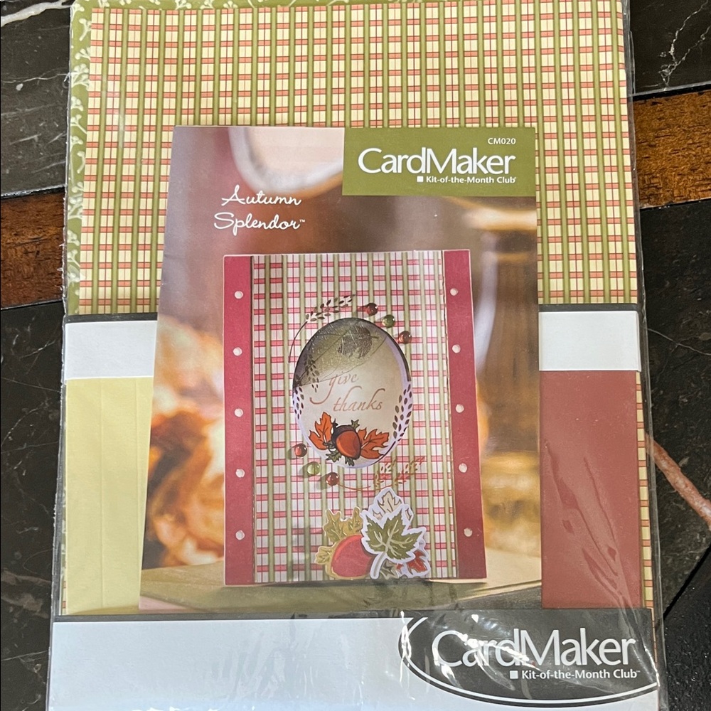 Autumn Splendor Thanksgiving Card Kit in Red and Cream
